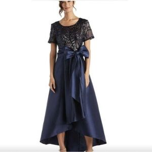 R & M Richards Navy Midi Dress